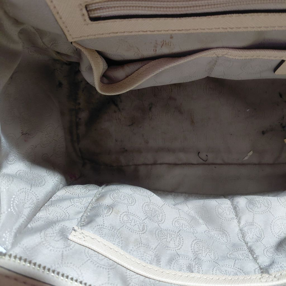 Women's Michael Kors Beige & White Satchel One Size - Picture 5 of 8